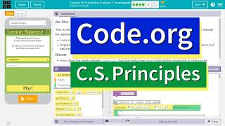 Codeorg Lesson 96 Functions ExploreInvestigate  Tutorial and Answer  Unit 4 CSP [upl. by Noned]