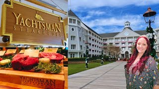 Yachtsman Steakhouse Review At Disneys Yacht Club Resort  Disney Vlog  Walt Disney World Video [upl. by Annaoj]