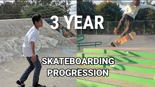 3 year Skateboarding Progression [upl. by Ahseka]