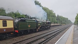 35028 Clan Line diverted via Woking on the Cotswold Venturer railtour  240824 [upl. by Caty79]