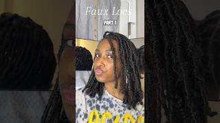 Natural Faux Locs tutorial locs locstyles naturalhairstyles protectivestyles shorts [upl. by Kolodgie913]