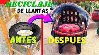 Como hacer sillas de llantas usadas reciclar neumáticos de carros para crear arte [upl. by Georgetta422]