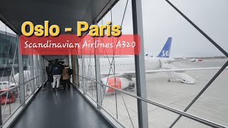 Scandinavian Airlines Oslo  Paris  SAS Airbus A320 Economy Class Flight Report [upl. by Fowle6]