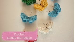 MARIPOSAS Tejidas a CROCHET muy fácil DIY ✂ [upl. by Kcirad]