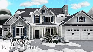 Bloxburg Winter Family Home House Build Roblox Realistic Home [upl. by Charleton]