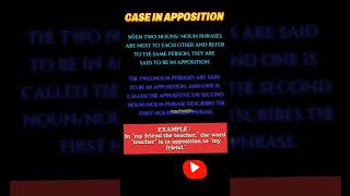 CASE IN APPOSITION viralvideo youtubeshorts education englishgrammar [upl. by Hervey201]