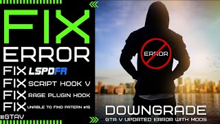 HOW FIX ERROR AFTER UPDATE DOWNGRADE GTA V 1032580  SHV  LSPDFR STILL WORKS [upl. by Leamhsi]