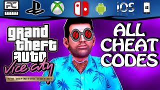 GTA Vice City Definitive  ALL CHEATS  Demonstration PCPSXboxSwitchAndroidiOS [upl. by Glanti]