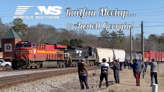 Lots Of Norfolk Southern Action At Railfan Meetup Austell Georgia NS 8114 Leaser Units amp More [upl. by Airla]