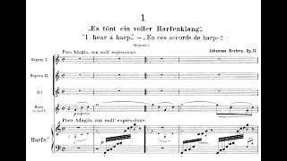 Johannes Brahms  Vier Gesänge Op 17 for Female Choir Horns and Harp 1860 [upl. by Hallsy]