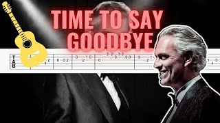 Andrea Bocelli  Time To Say Goodbye I Easy Guitar TabTutorial [upl. by Johm467]