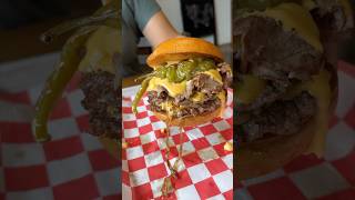 The CHEESESTEAK BURGER from Tony Beef in Galloway amp Somers Point NJ 🥩🧀🍔 YES PLEASE DEVOURPOWER [upl. by Hairabez240]