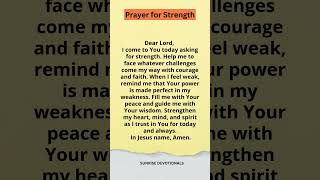 Prayer for Today for Strength  Find God’s Power in Your Weakness morningprayer [upl. by Verda]