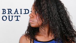 BRAID OUT HAIRSTYLE Relaxed Hair Tutorial [upl. by Gennie282]