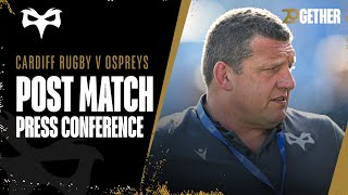 Post Match Press Conference Toby Booth Vs Cardiff Rugby [upl. by Rinee561]