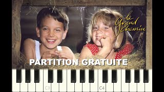 LE GRAND CHEMIN Thème principal 1987 Piano Tutorial avec Partition Gratuite pdf [upl. by Isabea]