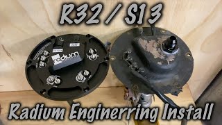 R32 Sedan Dyno Run and Installing the Radium Engineering R32 Skyline Fuel Pump Hanger  Sender Unit [upl. by Dlnaod]