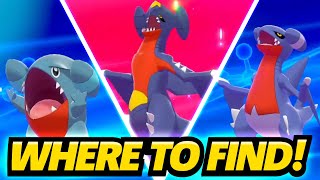 WHERE TO FIND GIBLE GABITE AND GARCHOMP IN POKEMON SWORD AND SHIELD  Crown Tundra [upl. by Ailongam]