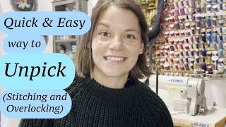 The quickest and easiest way to unpick stitching and sergingoverlocking [upl. by Barbara-Anne]