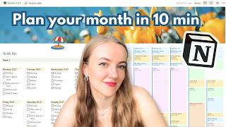 How to plan your month in Notion SIMPLE stepbystep TUTORIAL for beginners [upl. by Afatsum]