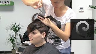 extreme short pixie undercut hair makeover nape buzz cut haircut women by alisha heide [upl. by Ahcsap]