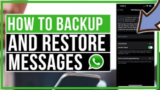 How To Backup and Restore WhatsApp Messages On iPhone [upl. by Lubow]