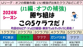 【J1編：移籍市場】 「今オフの勝ち組だ！」と思うのはこの5クラブだ！ [upl. by Trip796]