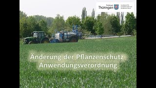 Änderung der PflanzenschutzAnwendungsverordnung [upl. by Sadnac761]