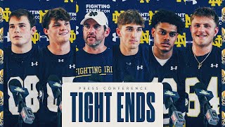 Notre Dame Football Press Conference  Tight Ends  Fall Camp 72723 [upl. by Flossy]