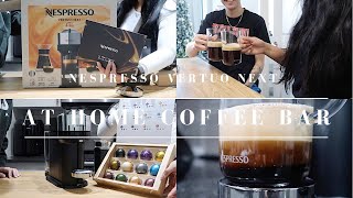 NESPRESSO VERTUO NEXT UNBOXING x DIY COFFEE BAR [upl. by Fenelia]