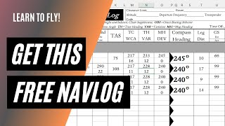 Use This Excel NavLog for Your Cross Country Flight Planning  VFR XC Navlog [upl. by Ainar]