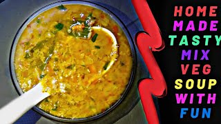 Home Made Tasty Mix Veg Soup Veg soup  Good for health [upl. by Pihc]