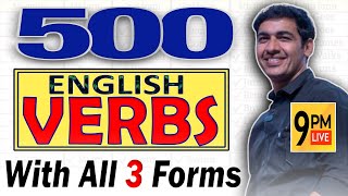 500 English Verbs with all 3 forms  English Speaking Practice  English Lovers Live [upl. by Einahpts]