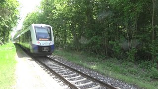 Bahnhof Hitzacker Wendlandbahn Betreiber quotErixxquot bei der Ausfahrt nach Dannenberg Ost  952024 [upl. by Oicapot]