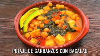 Potaje de Garbanzos con Bacalao  Cocina Con Fujita [upl. by Takeshi]