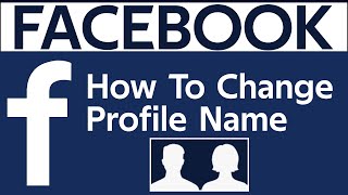 How to change profile name in Facebook [upl. by Tuttle897]