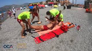 SIMULACRO de EMERGENCIA y RCP en PLAYA de SALOBREÑA 2020 [upl. by Evelina]