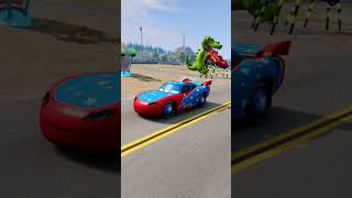 Epic Escape From The Lightning Mcqueen Daredevil vs Mcqueen Eater Spider Cars [upl. by Yesnnyl]