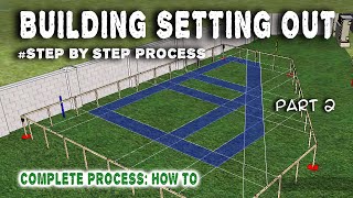 How to set out a building  Complete process building foundation [upl. by King]