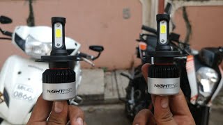 Best led headlights for all motorcycle and scooters  NIGHTEYE [upl. by Spiers457]