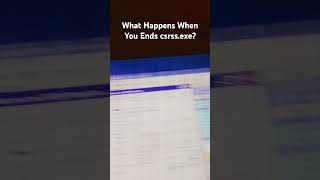 What Happeneds If You Ends csrssexe windows [upl. by Fatima]