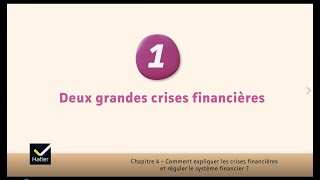 SES cours de Tle  2 grandes crises financières [upl. by Gnuy]