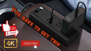 Baseus 150W Inverter AC Dual Port Universal Charger 12V Car Unboxing [upl. by Jillian]