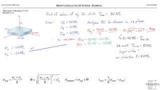 3D Mohrs Circle Example [upl. by Maggio]