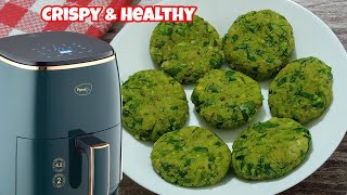 Airfryer Recipe Green Pea Cutlet  Cutlet Recipe in Airfryer  Matar Tikki Airfryer Sancks [upl. by Swayne]