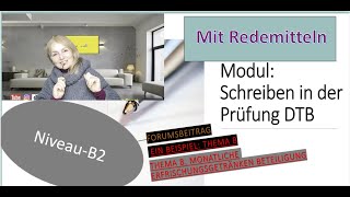 TelcDTB B2  DeutschTest für den Beruf B2 Thema B ForumsbeitragErfrissungsgetränken Beteiligung [upl. by Dwight]