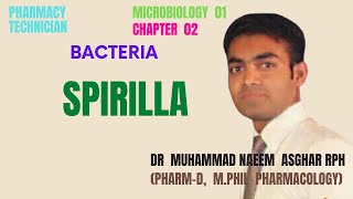 Spirilla Bacteria Microbiology Pharmacy Technician Dr Muhammad Naeem Asghar Pharmacist [upl. by Thrasher]