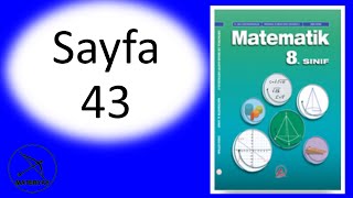 8sınıf MATEMATİK DERS KİTABI ADA YAYINCILIK sayfa 43 [upl. by Lithea899]