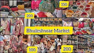 Bhuleshwar Market Mumbai  Mumbai Street Shopping  Bridal Latest Collection from 600 Lehenga Market [upl. by Kristen]