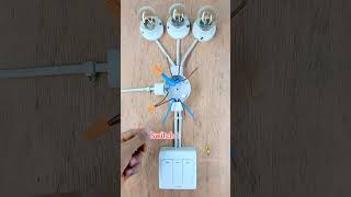 3 Gang switch wiring electricalwiring diy electrical lightswitch electricalinstallation [upl. by Robina]